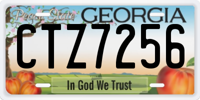 GA license plate CTZ7256