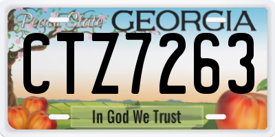 GA license plate CTZ7263