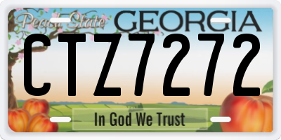GA license plate CTZ7272