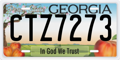 GA license plate CTZ7273