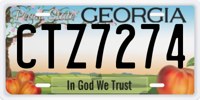 GA license plate CTZ7274