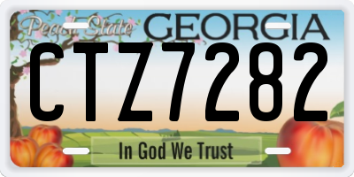 GA license plate CTZ7282