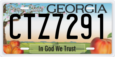 GA license plate CTZ7291