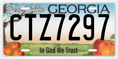 GA license plate CTZ7297