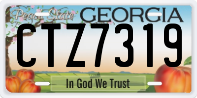 GA license plate CTZ7319