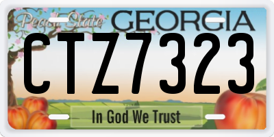 GA license plate CTZ7323