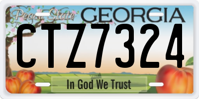GA license plate CTZ7324