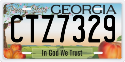 GA license plate CTZ7329