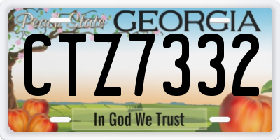 GA license plate CTZ7332