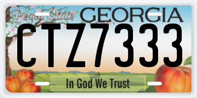 GA license plate CTZ7333