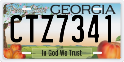 GA license plate CTZ7341