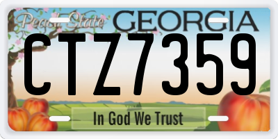 GA license plate CTZ7359