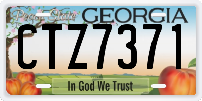 GA license plate CTZ7371