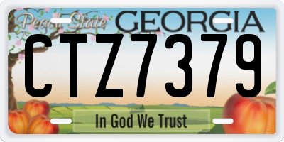GA license plate CTZ7379