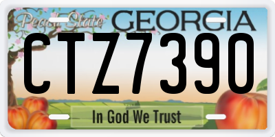 GA license plate CTZ7390