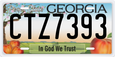 GA license plate CTZ7393