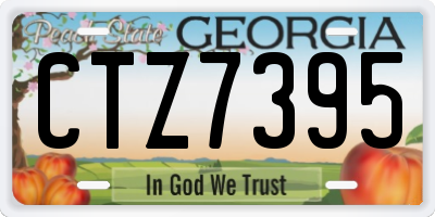 GA license plate CTZ7395