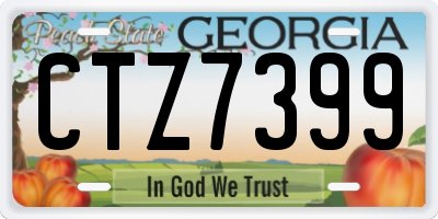 GA license plate CTZ7399
