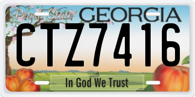 GA license plate CTZ7416