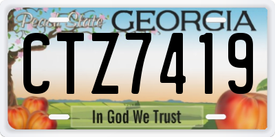GA license plate CTZ7419