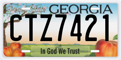 GA license plate CTZ7421