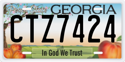 GA license plate CTZ7424
