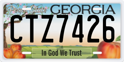 GA license plate CTZ7426