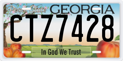 GA license plate CTZ7428
