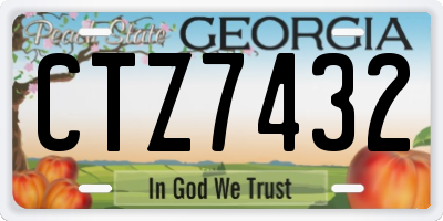 GA license plate CTZ7432
