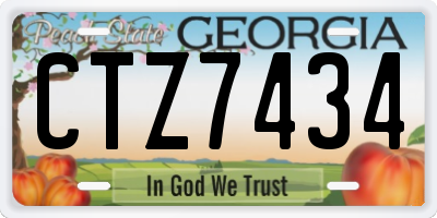 GA license plate CTZ7434