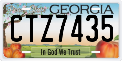GA license plate CTZ7435