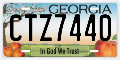 GA license plate CTZ7440