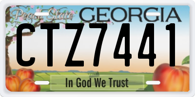 GA license plate CTZ7441