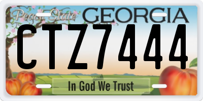 GA license plate CTZ7444