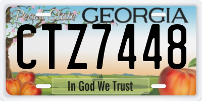 GA license plate CTZ7448