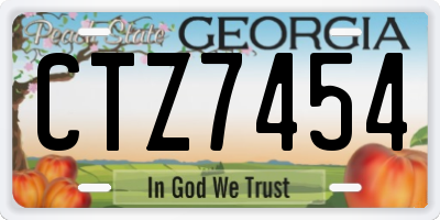 GA license plate CTZ7454