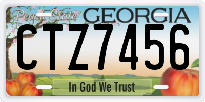 GA license plate CTZ7456