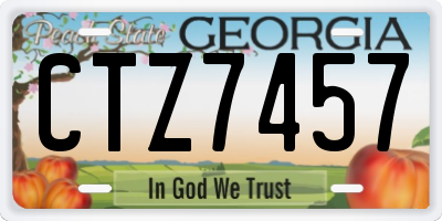 GA license plate CTZ7457