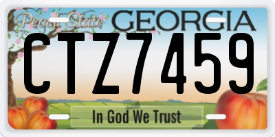GA license plate CTZ7459