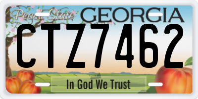 GA license plate CTZ7462