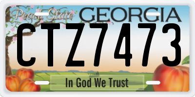 GA license plate CTZ7473