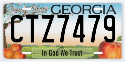 GA license plate CTZ7479