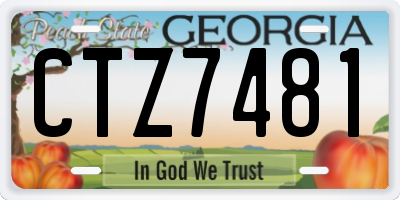 GA license plate CTZ7481