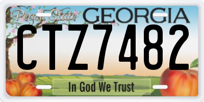 GA license plate CTZ7482