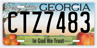 GA license plate CTZ7483