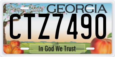GA license plate CTZ7490