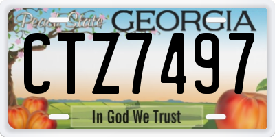 GA license plate CTZ7497
