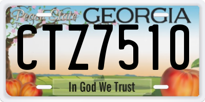 GA license plate CTZ7510