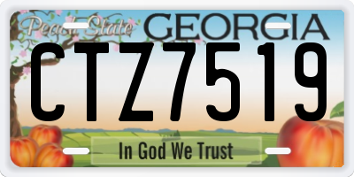 GA license plate CTZ7519