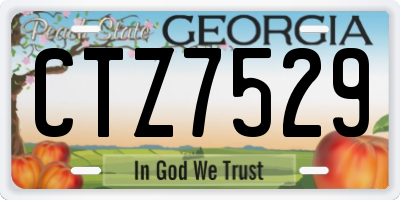 GA license plate CTZ7529